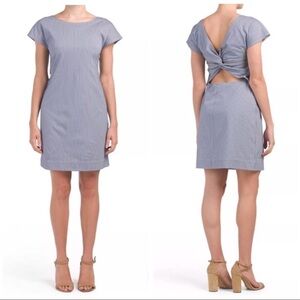 NWT Theory Andrizza Seersucker Twist Cut Out Dress​​​​​